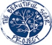 Logo of The Beautiful Scar Project. A blossomed tree in a circle.